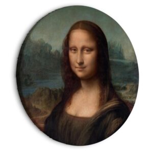 Obraz okrągły - Leonardo da Vinci - Gioconda - malowany portret Mona Lisy