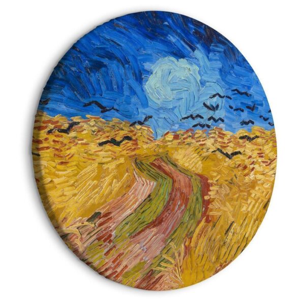Obraz okrągły - Pole pszenicy z krukami, Vincent van Gogh - letni pejzaż wsi