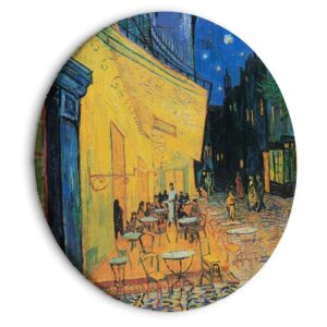 Obraz okrągły - Taras kawiarni w nocy, Vincent van Gogh - widok francuskiej uliczki