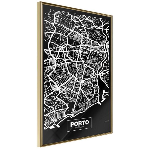 Plan miasta: Porto (ciemny)