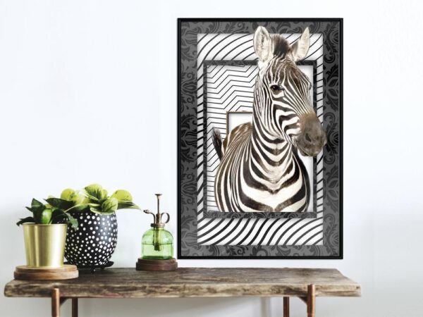 Zebra w ramie