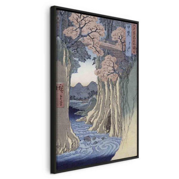 Obraz - Most Małp w prowincji Kai z serii "Rokuju-yoshu Meisho zue" (Utagawa Hiroshige)