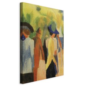 Obraz - Spaziergänger unter Bäumen (Spaziergänger im Park) (August Macke)