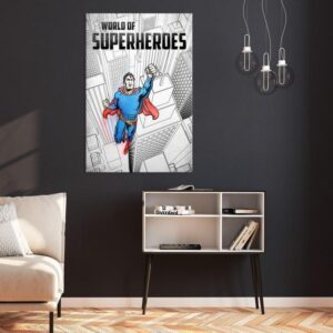 Obraz - World of Superheroes (1-częściowy) pionowy