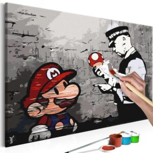 Obraz do samodzielnego malowania - Mario (Banksy)