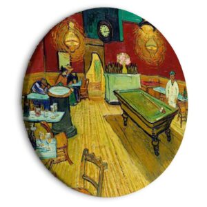 Obraz okrągły - Nocna kawiarnia, Vincent van Gogh - czerwony lokal ze stołem bilardwym / Nocna kawiarnia (Vincent van Gogh)