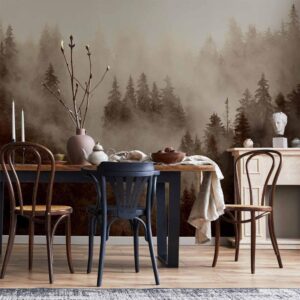 Fototapeta - Górski las (sepia)