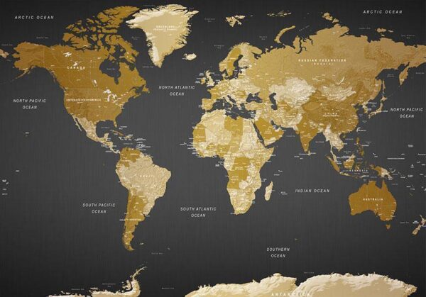 Fototapeta - Mapa świata: Nowoczesna geografia