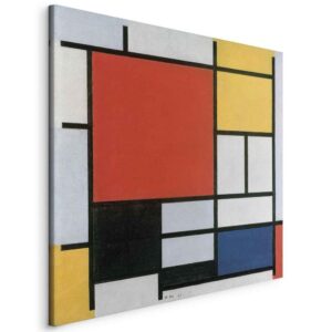 Obraz - Kompozycja w czerwieni żółci błękicie i czerni (Piet Mondrian)