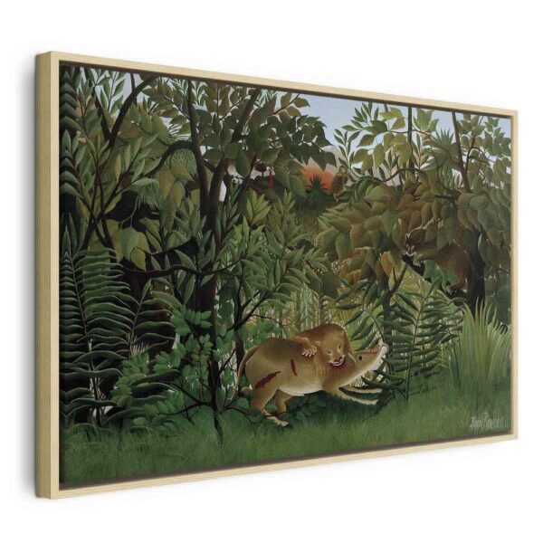 Obraz - Le Lion ayant faim se jette sur l'Antilope (Henri Rousseau)