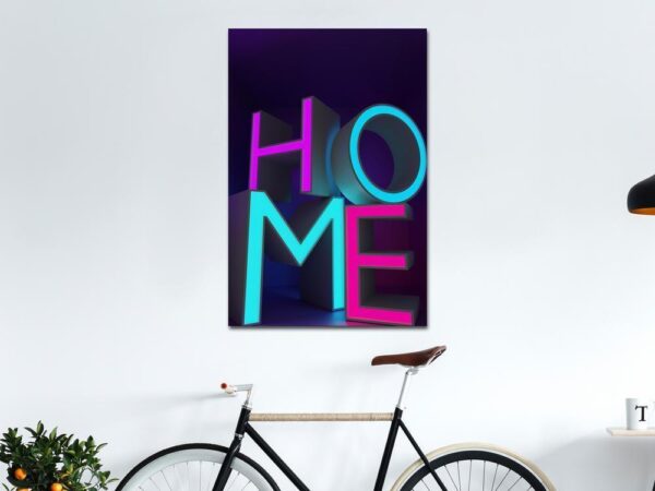 Obraz - Neon Home (1-częściowy) pionowy