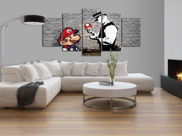 Obraz - Super Mario Mushroom Cop (Banksy)