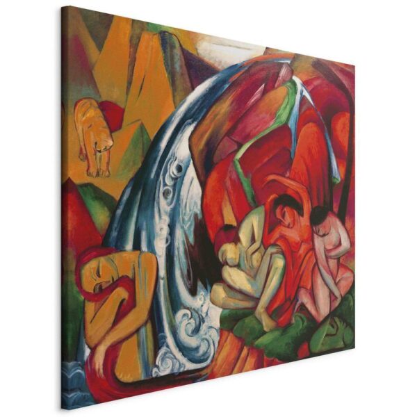 Obraz - The waterfall (Women under a waterfall) (Franz Marc)