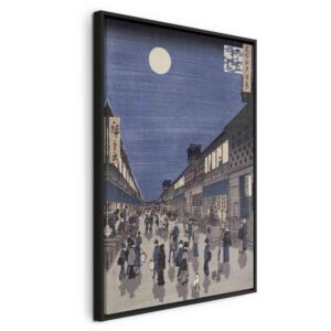 Obraz - Widok nocny na ulicę Saruwaka z serii "Meisho Edo Hyakkei" (Utagawa Hiroshige)