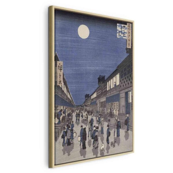 Obraz - Widok nocny na ulicę Saruwaka z serii "Meisho Edo Hyakkei" (Utagawa Hiroshige)