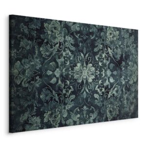 Obraz - Wzór orientalny dywanowy: szmaragdowe ornamenty i przetarte wzory / Ornamenty dywanowe w szmaragdowych odcieniach