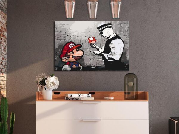 Obraz do samodzielnego malowania - Mario (Banksy)