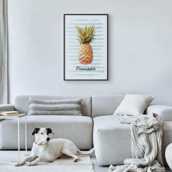 Plakat - Ananas i paski