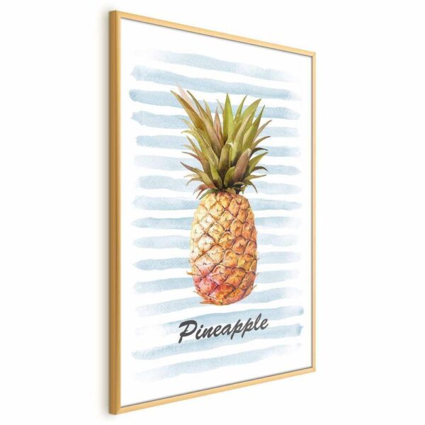 Plakat - Ananas i paski