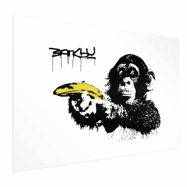 Plakat - Banksy: Małpa z bananem