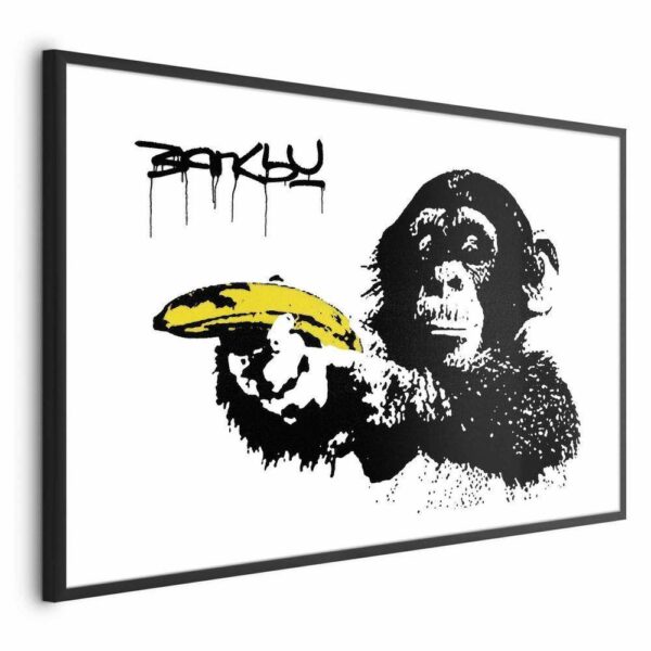 Plakat - Banksy: Małpa z bananem