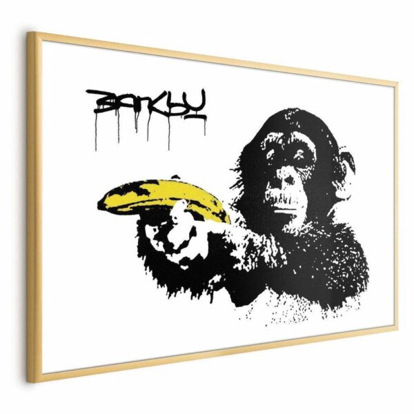 Plakat - Banksy: Małpa z bananem