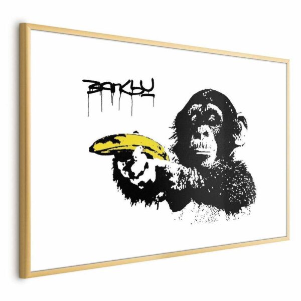 Plakat - Banksy: Małpa z bananem