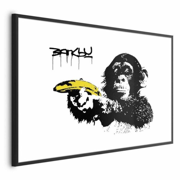 Plakat - Banksy: Małpa z bananem