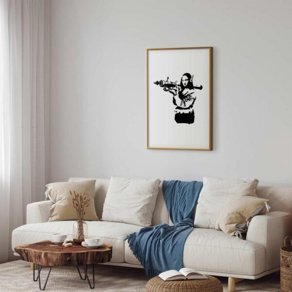 Plakat - Banksy Mona Lisa with Rocket Launcher