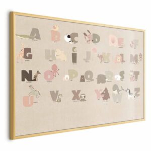 Plakat - Beżowe abecadło