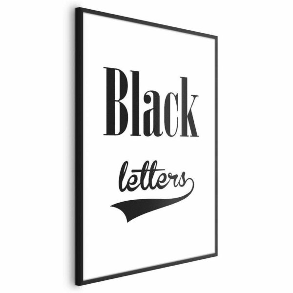 Plakat - Black letters