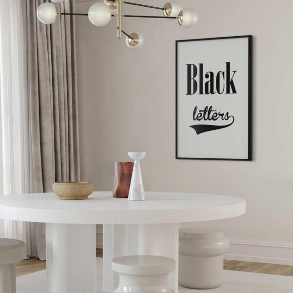 Plakat - Black letters