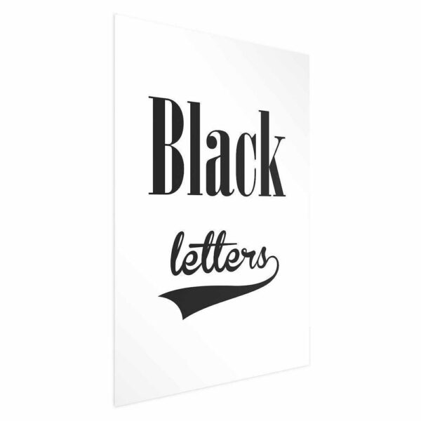 Plakat - Black letters