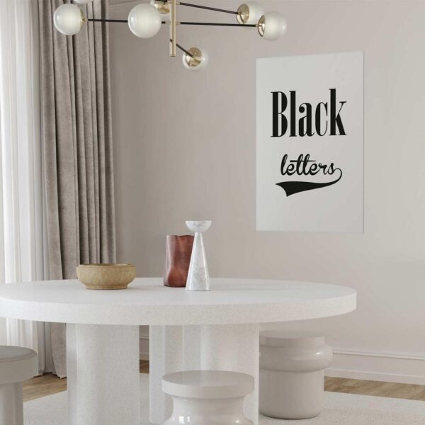 Plakat - Black letters