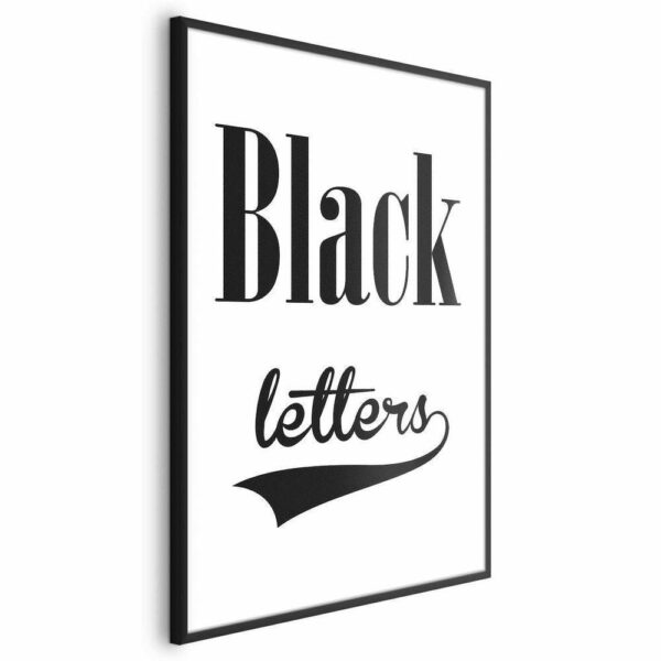 Plakat - Black letters