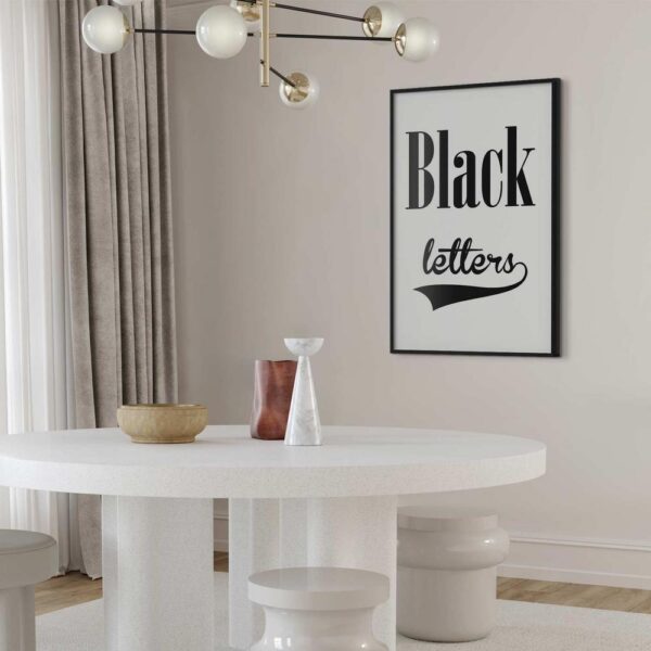 Plakat - Black letters