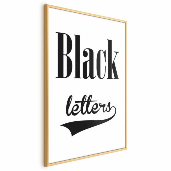 Plakat - Black letters