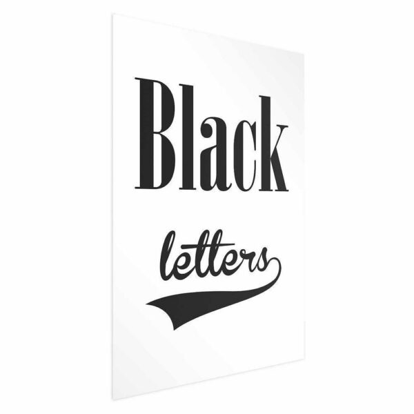 Plakat - Black letters