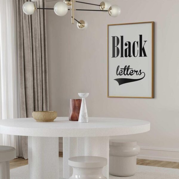 Plakat - Black letters