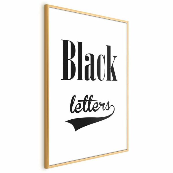 Plakat - Black letters