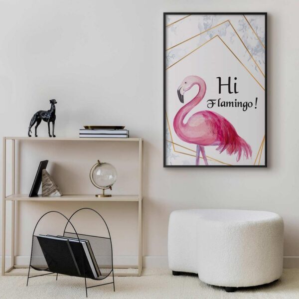 Plakat - Hi flamingo!