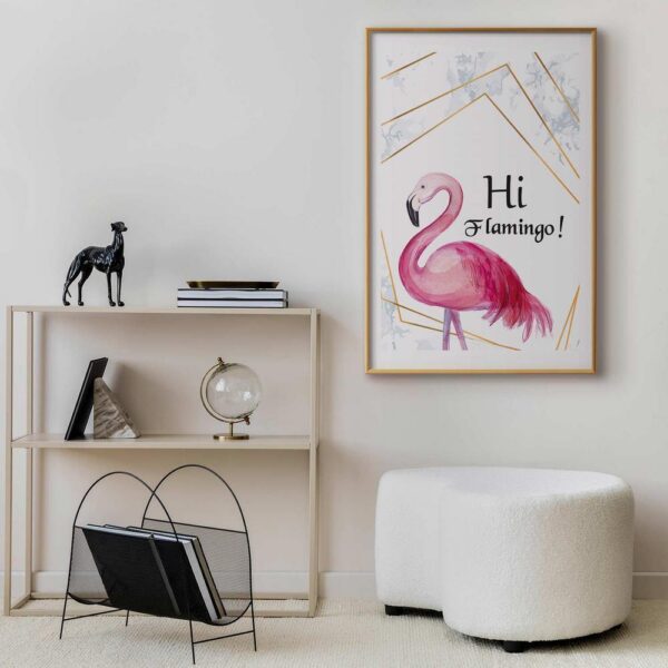 Plakat - Hi flamingo!