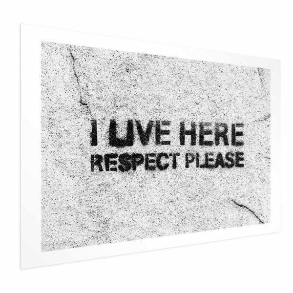 Plakat - I live here, respect please