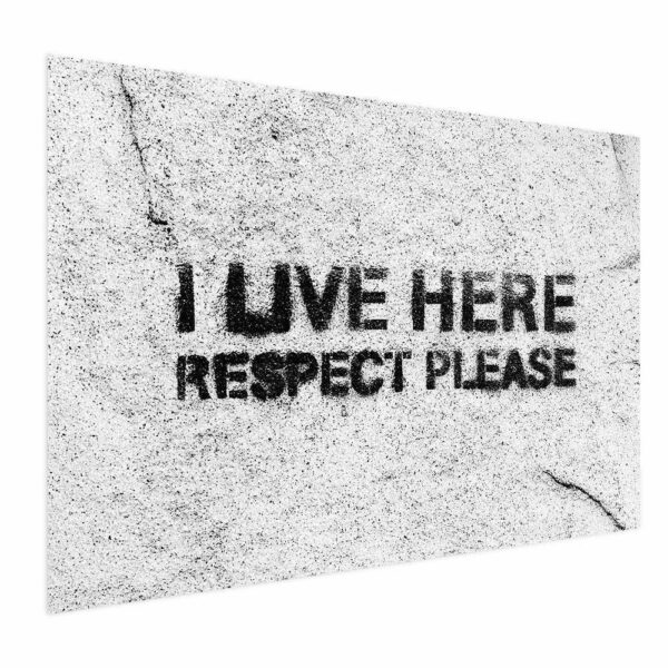 Plakat - I live here, respect please