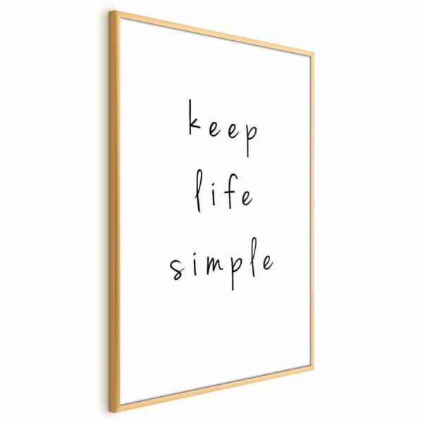 Plakat - Keep Life Simple