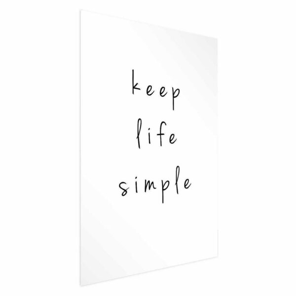 Plakat - Keep Life Simple