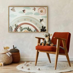Plakat - Tęcza i ptaki