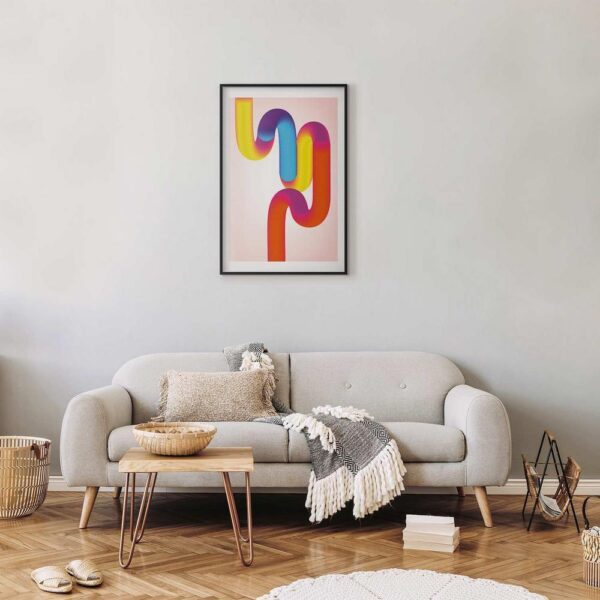 Plakat - Tęczowe Rurki - abstrakcyjna ilustracja z kolorowymi gradientami
