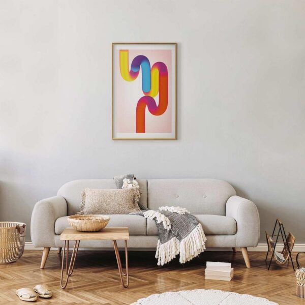 Plakat - Tęczowe Rurki - abstrakcyjna ilustracja z kolorowymi gradientami