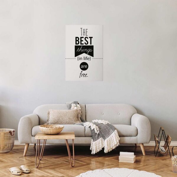 Plakat - The best things in life are free